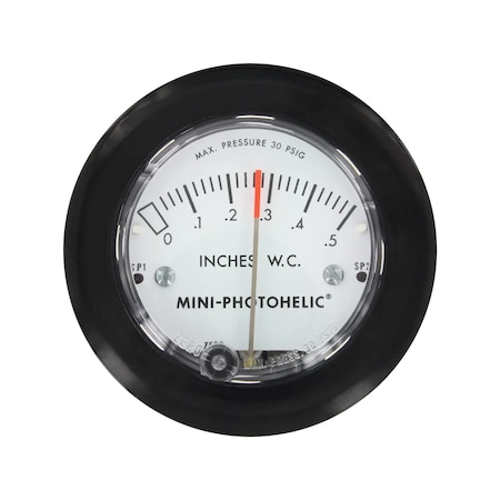 Dwyer Instruments Differential pressure switch/gage, range 0-3.0" water. MP-003